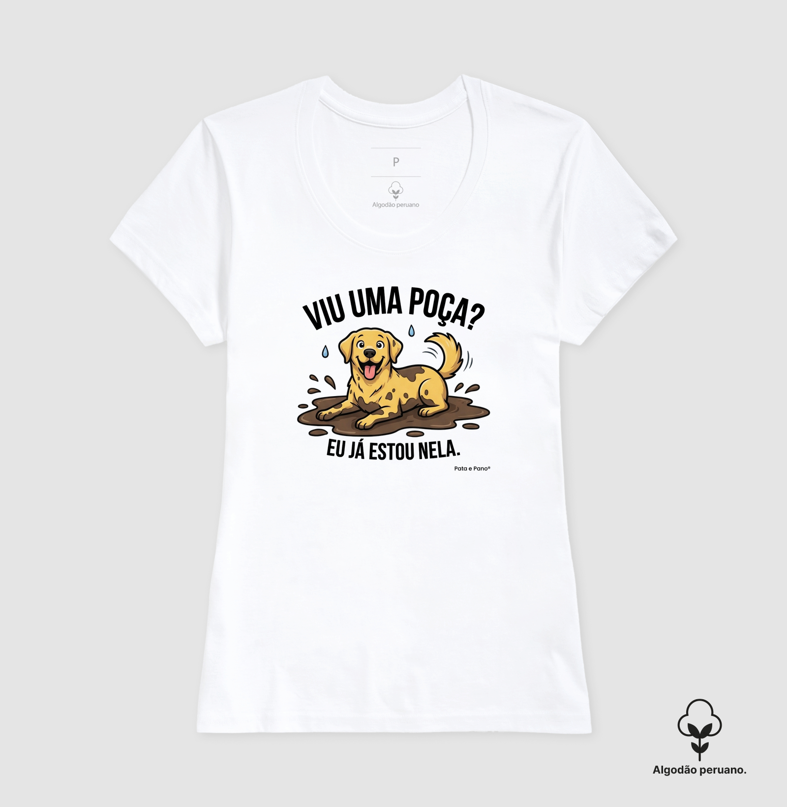 CAMISETA ALGODÃO PERUANO LABRADOR POÇA - Imagem 9