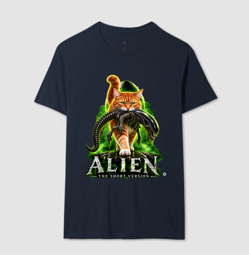 Camiseta Alien – The Short Version Gatos (laranjinha) - Imagem 6