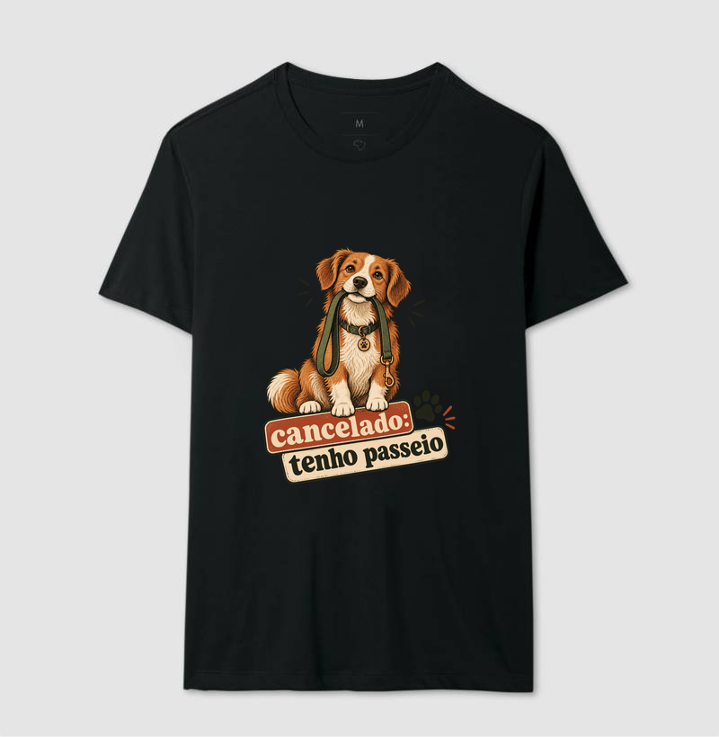 Camiseta Cachorro Engraçada "cancelado: tenho passeio" | Pelo & Pano - Imagem 2