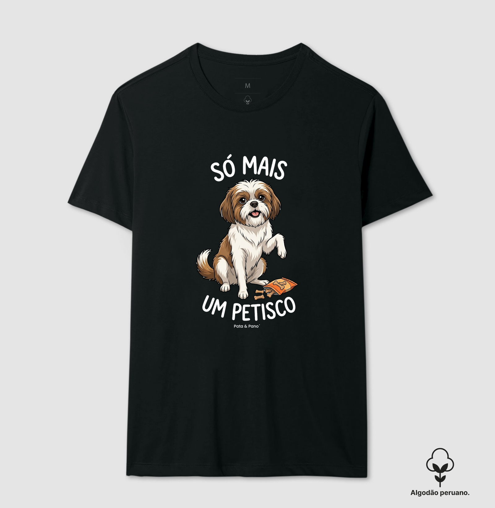 CAMISETA ALGODÃO PERUANO SHIHTZU PETISCO - Imagem 2