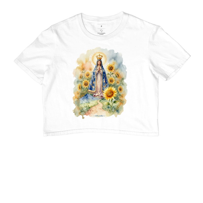 Nossa Senhora e Girassóis - Estilo Aquarela - Imagem 2