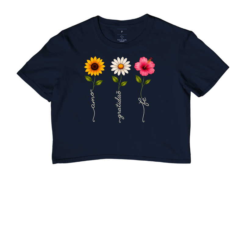 Camiseta Floresça com amor, fé e gratidão. - Imagem 4