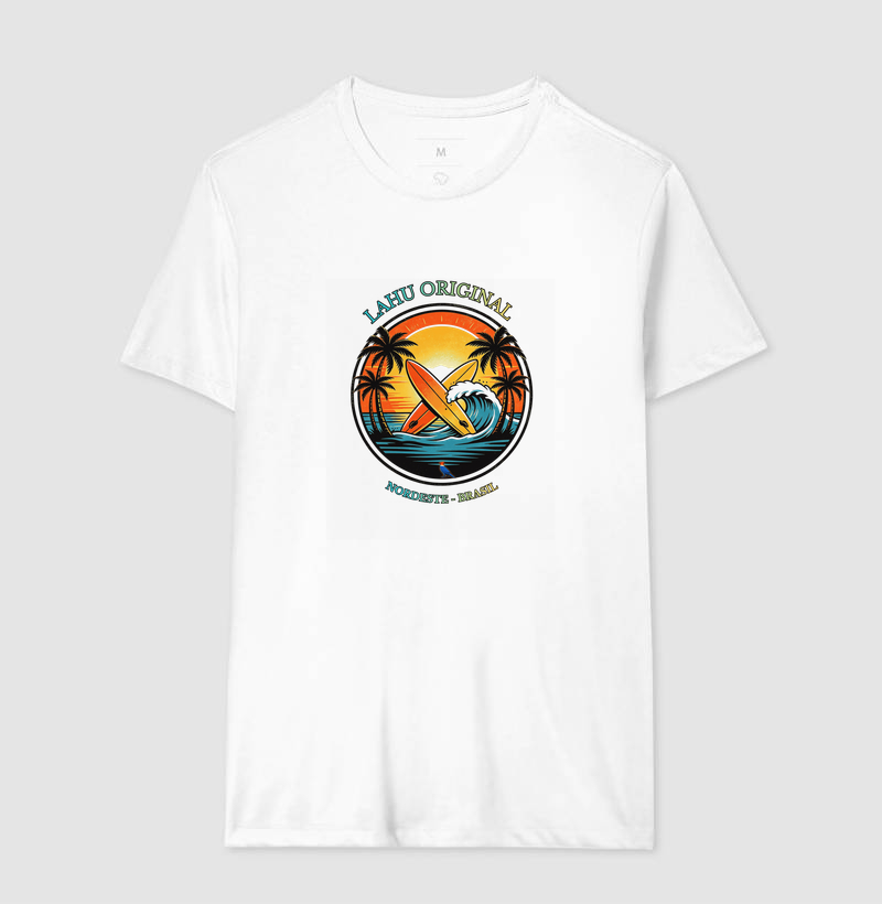 “Sinta a energia das ondas nordestinas com a estampa Lahu Original. Cores vibrantes, estilo surf e alma brasileira — feita para quem carrega o sol e o mar no coração. Vista o Nordeste, vista Lahu!” - Imagem 4