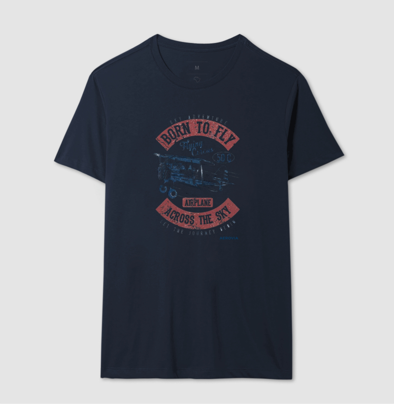 CAMISETA Vintage Born to fly - Imagem 5