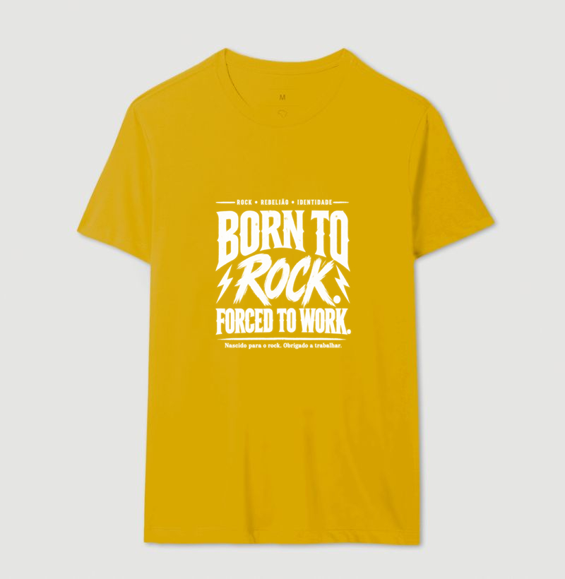 Camiseta Born to Rock Forced to Work – Rock Vintage - Imagem 14