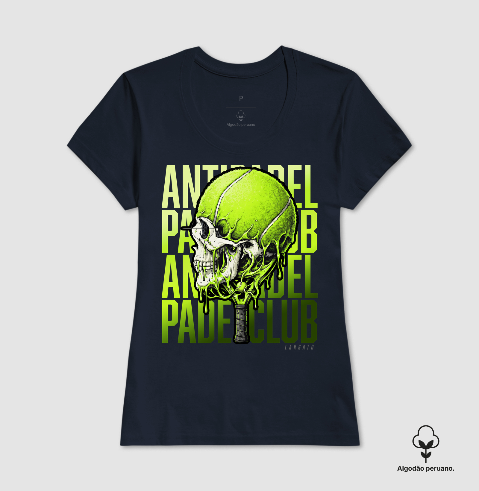 Camiseta Anti-Padel Caveira Verde - Imagem 4