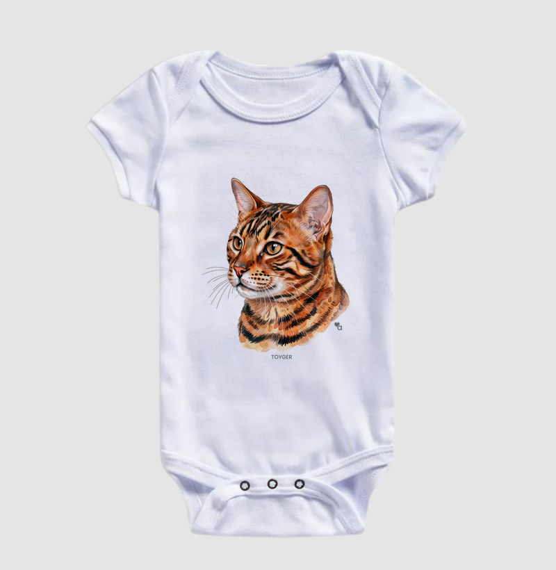 Gatos - Toyger - Body Infantil - Imagem 5