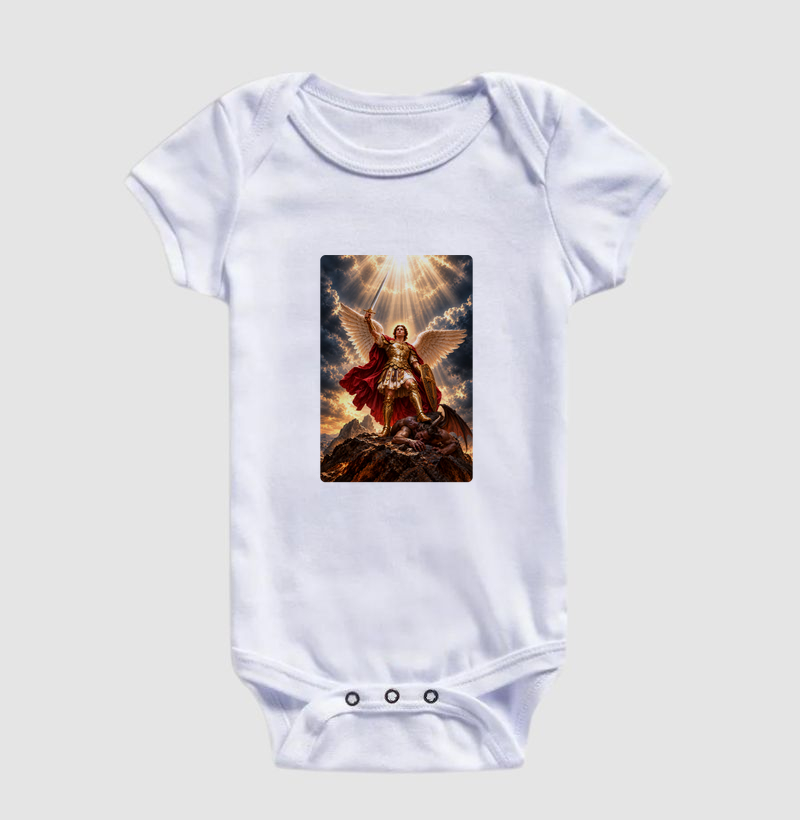 Body Infantil Católico São Miguel Arcanjo Vitorioso - Imagem 3