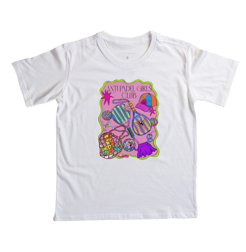Camiseta Feminina Anti Padel Girls Club Rosa - Imagem 6