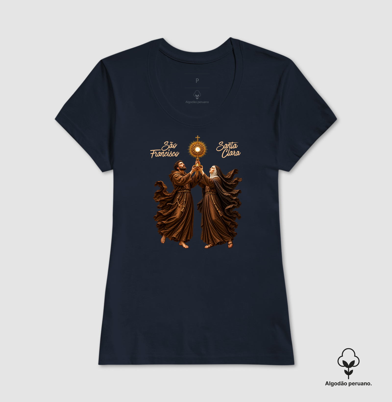 Camisa São Francisco e Santa Clara de Assis - Adoradores do Santíssimo - Imagem 6