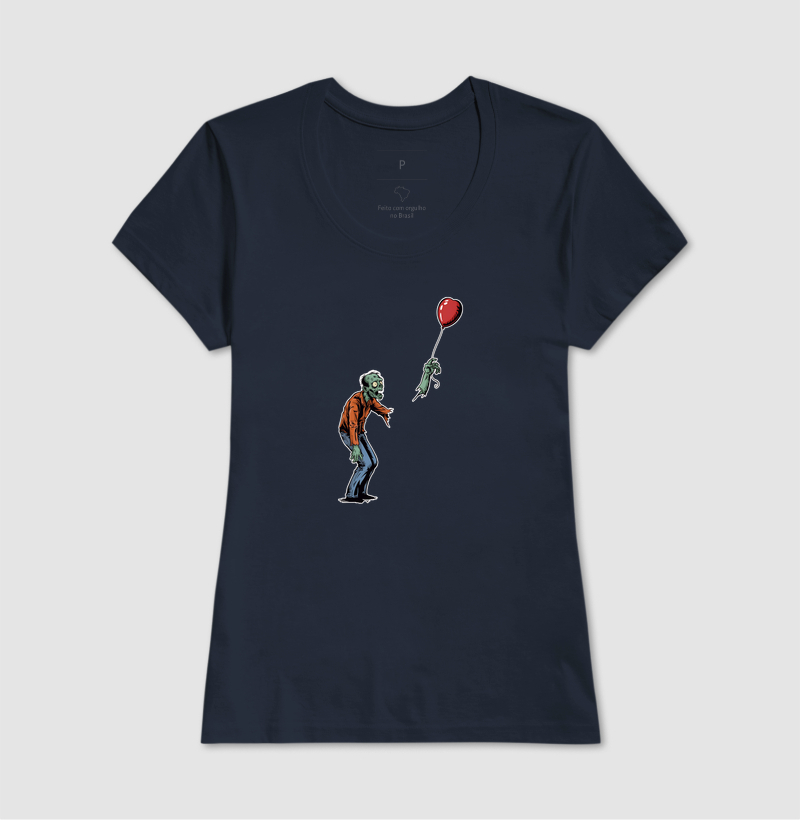 Camiseta Balão de Coração Zumbi - Imagem 7