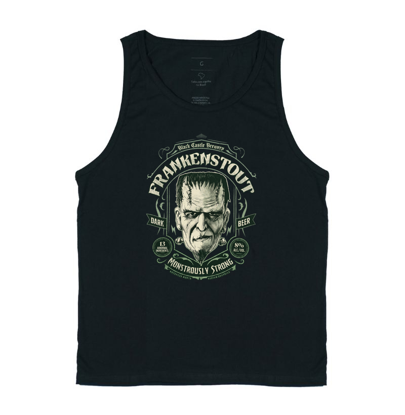 Camiseta Frankenstout Dark Beer - Black Castle Brewery Monstrously Strong - Imagem 2