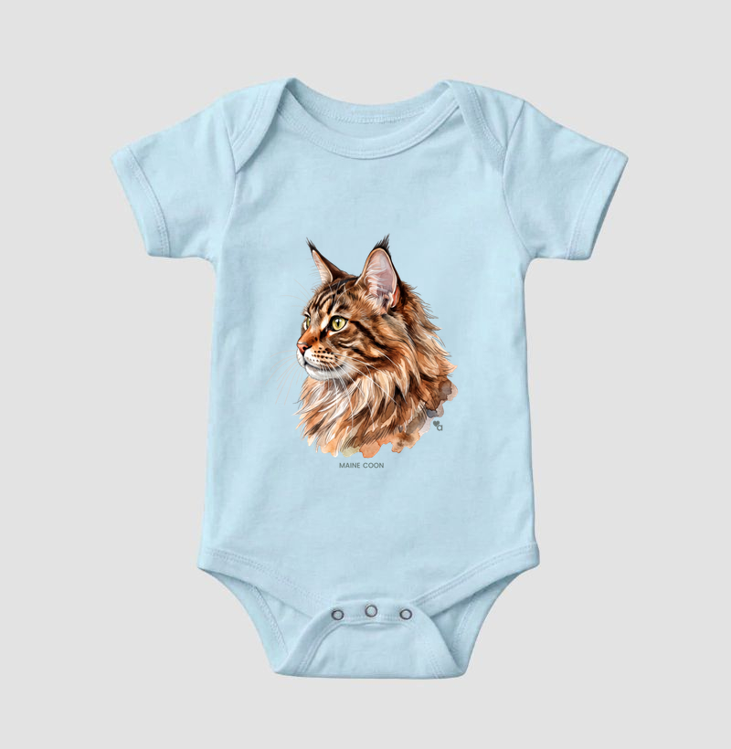Gatos - Maine Coon - Body Infantil - Imagem 6