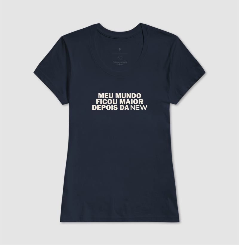 Camiseta Meu Mundo Ficou Maior Depois da NEW - Imagem 7