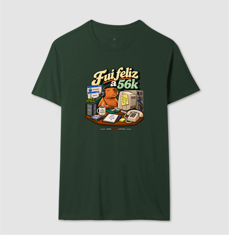 FUI FELIZ A 56K - Modo capivara - Camiseta - Imagem 14