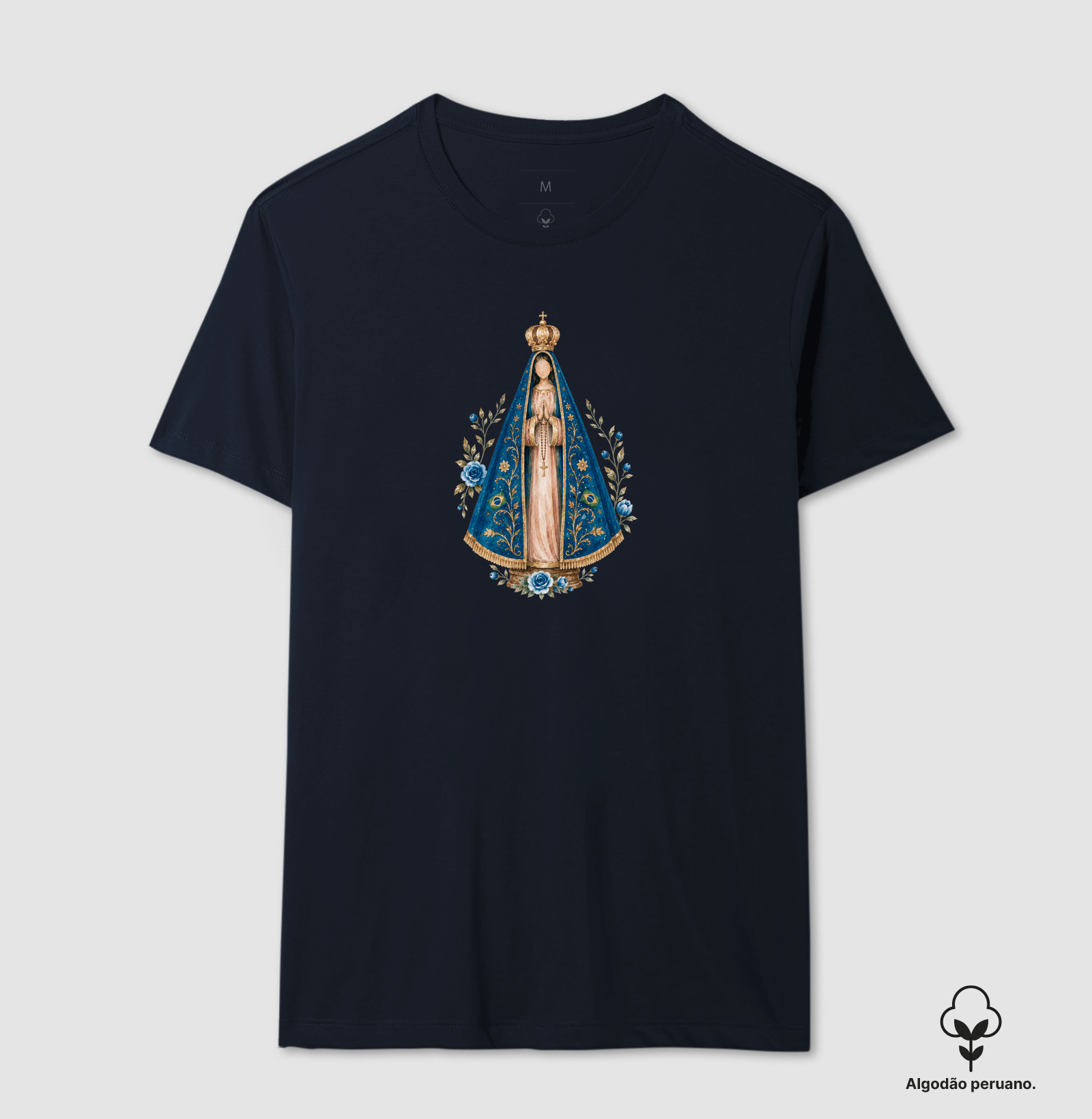 Tshirt N. Sra Aparecida Aquarela - Premium - Imagem 2