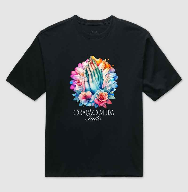 Camiseta Oversized Oração Muda Tudo - Imagem 2