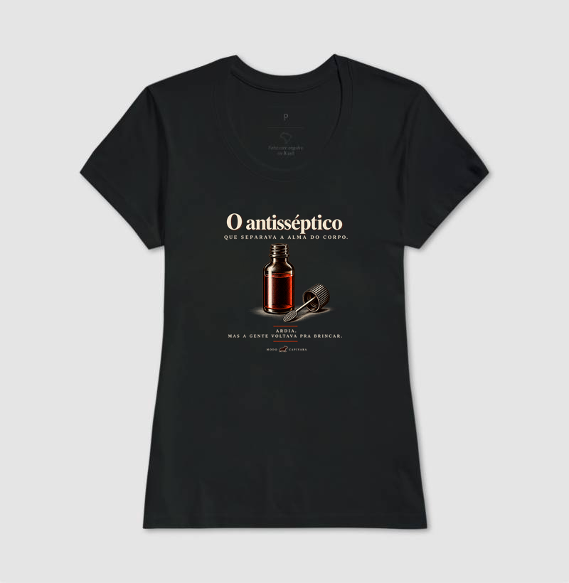 O ANTISSÉPTICO QUE SEPARAVA O CORPO DA ALMA - Modo capivara - Camiseta - Imagem 5