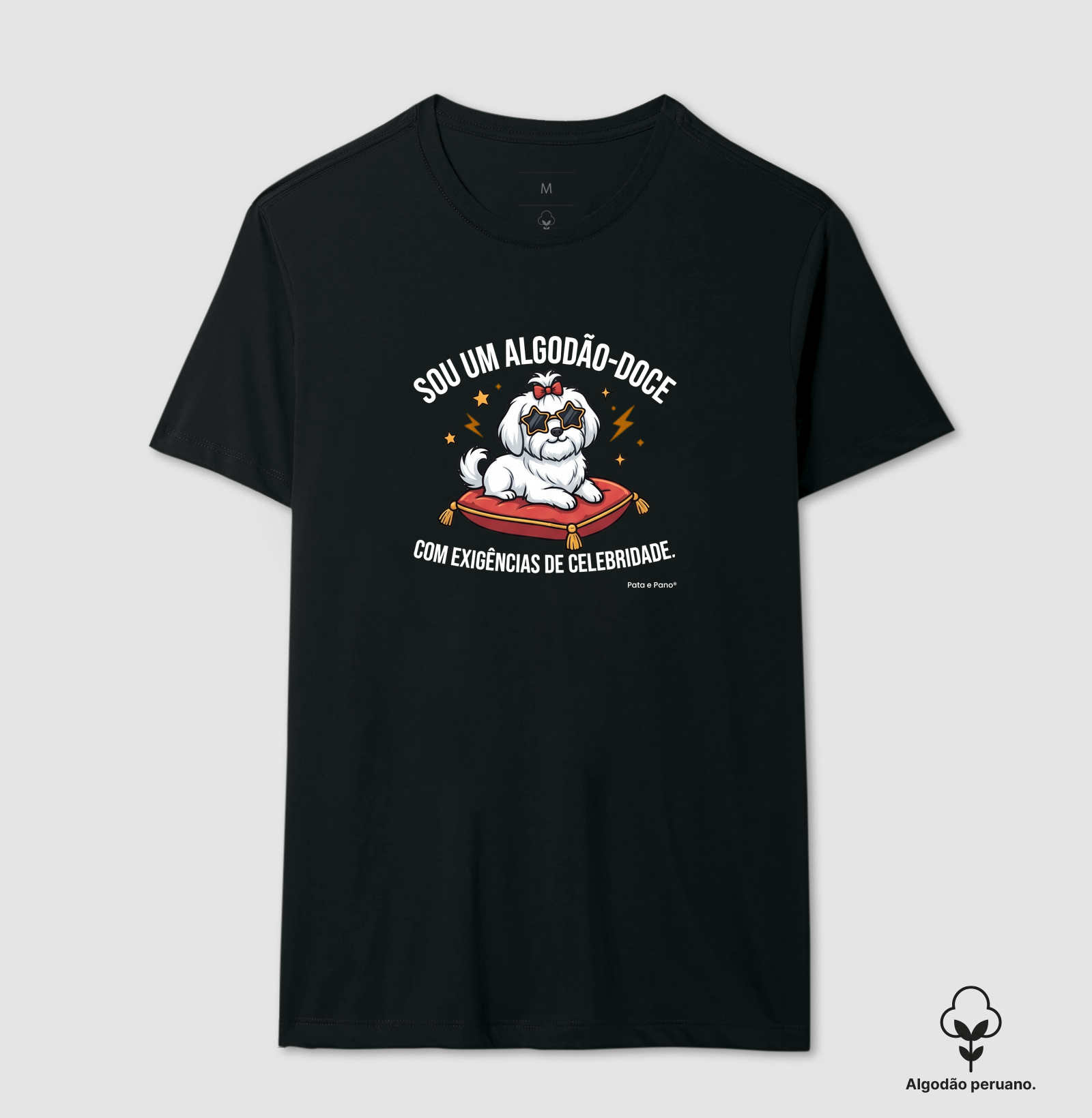 CAMISETA ALGODÃO PERUANO MALTÊS ALGODÃO-DOCE - Imagem 5