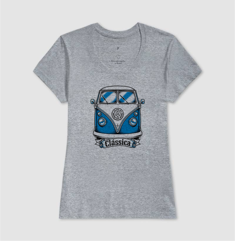 Kombi Clássica - Vintage VW Azul e Branca - Retrô Clássica - Imagem 9