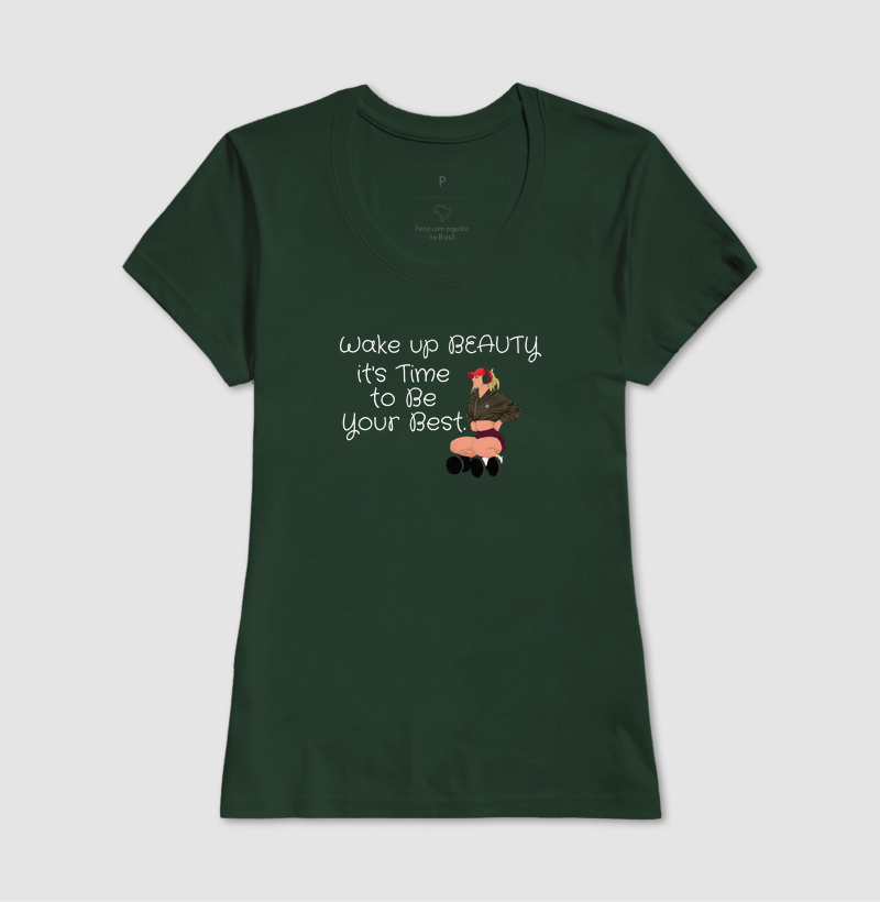 Camiseta 100% Algodão Wake Up Beauty, It's Time to Be Your Best – TRN | Camiseta Fitness  - Imagem 16