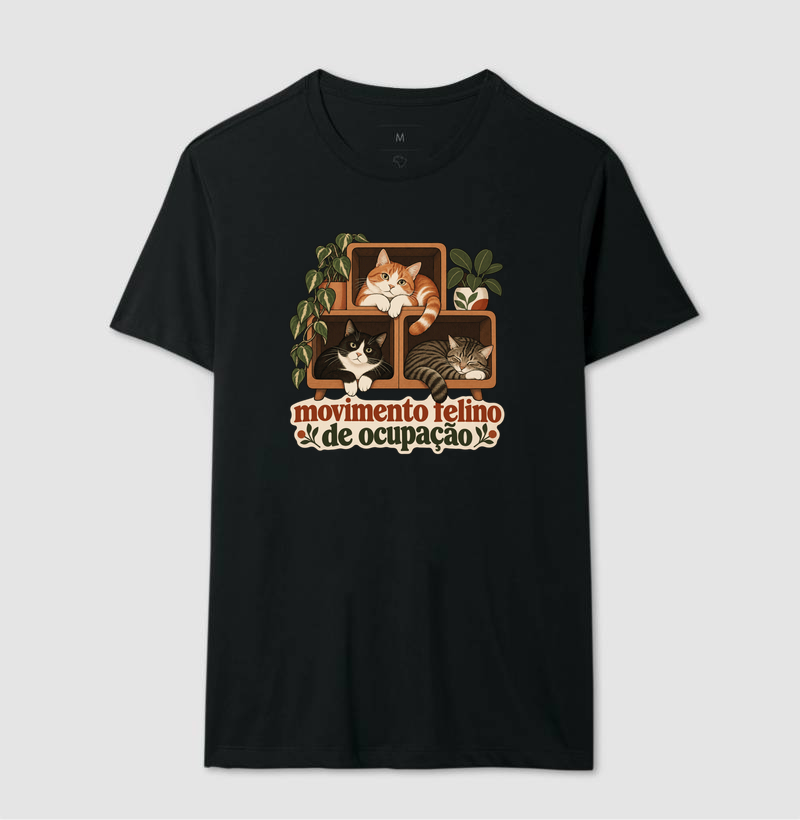 Camiseta Vários Gatos "movimento felino de ocupação" | Pelo & Pano - Imagem 2