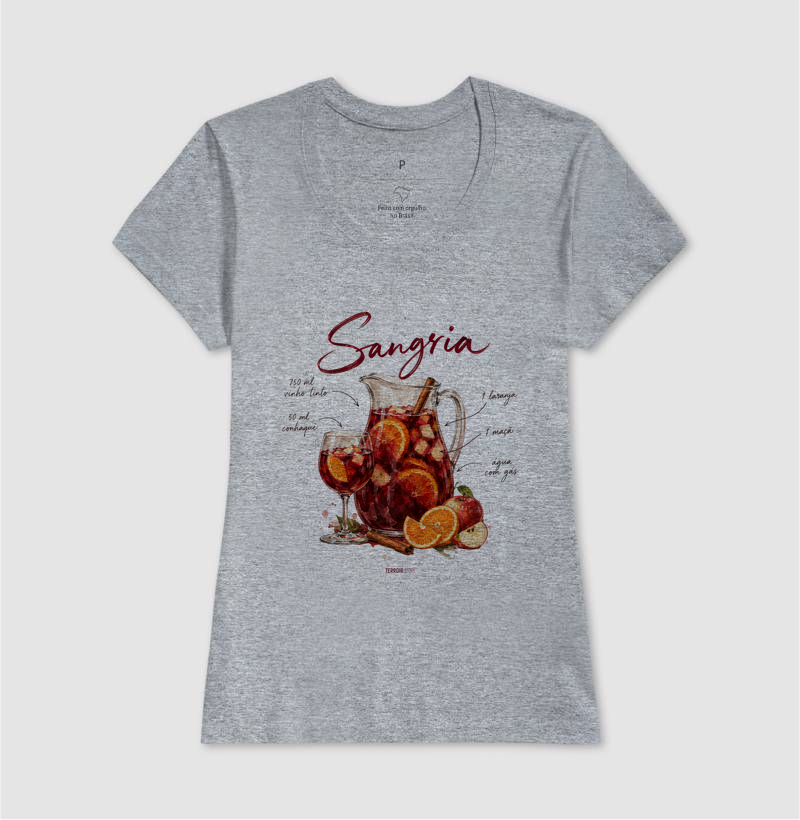 Camiseta Sangria – Drink com Vinho Tinto e Frutas - Imagem 9