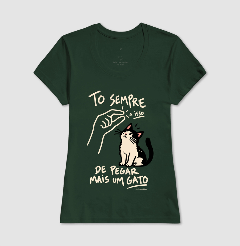 Camiseta Tô Sempre a Isso de Pegar Mais um Gato - Imagem 13