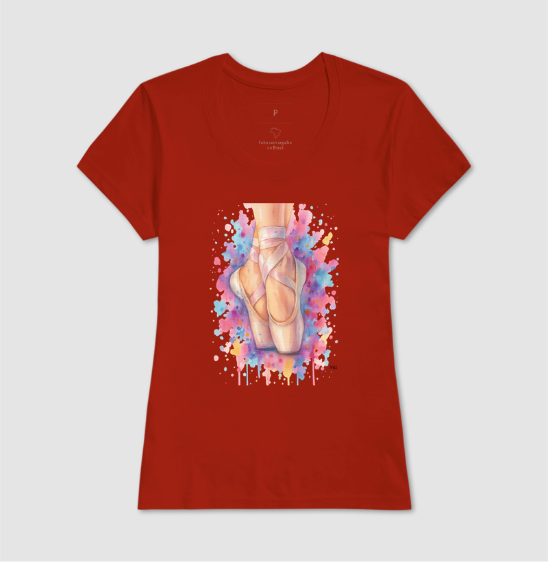 Camiseta Algodão Premium - Bailarina Aquarela  - Imagem 11