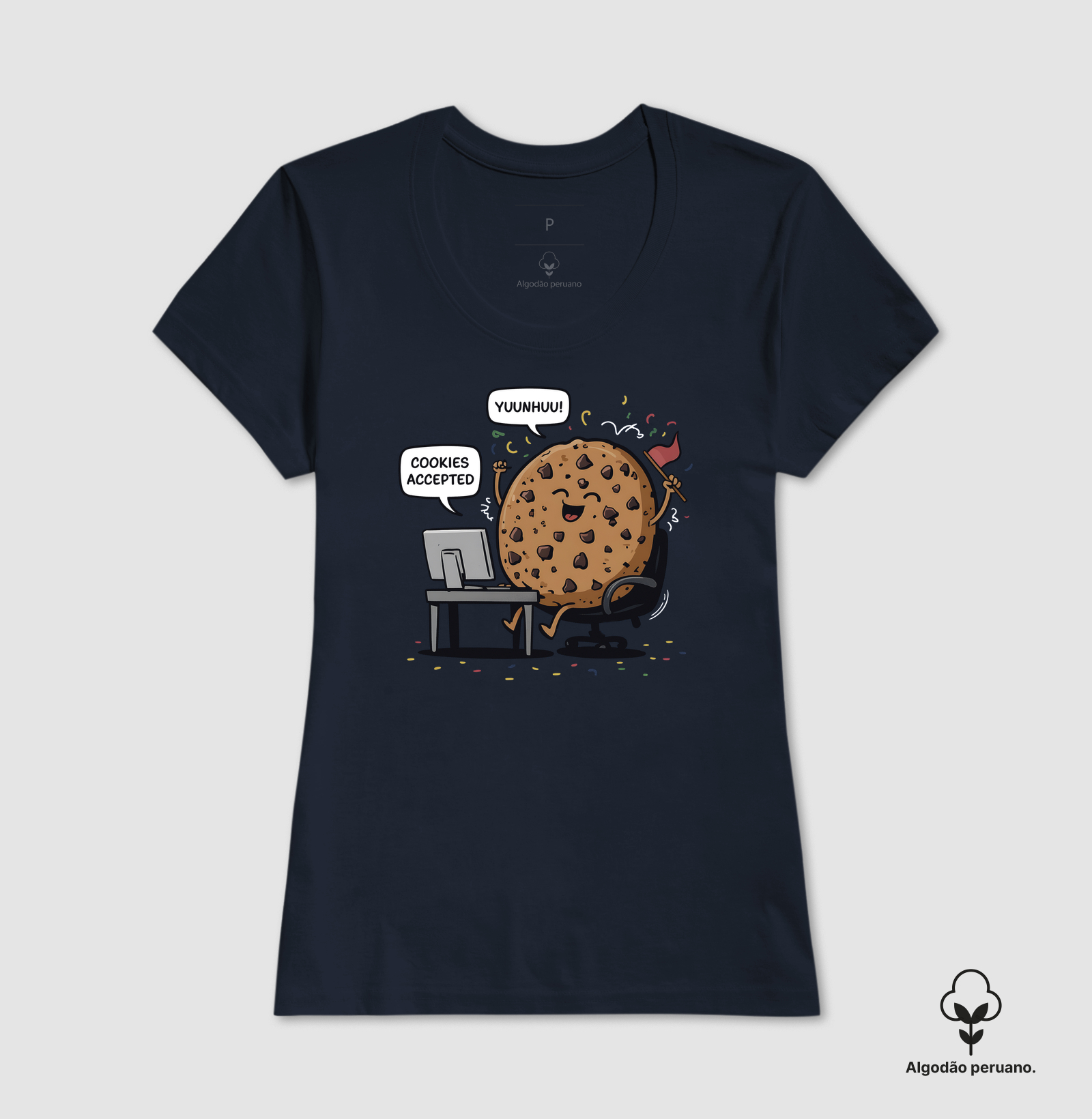 Camiseta Algodão Peruano Cookies Accepted - Imagem 5