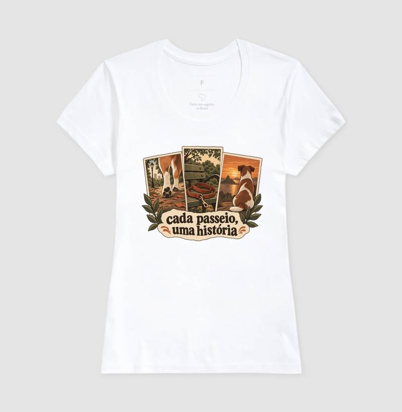 Camiseta Cachorro Memórias "cada passeio, uma história" | Pelo & Pano - Imagem 5