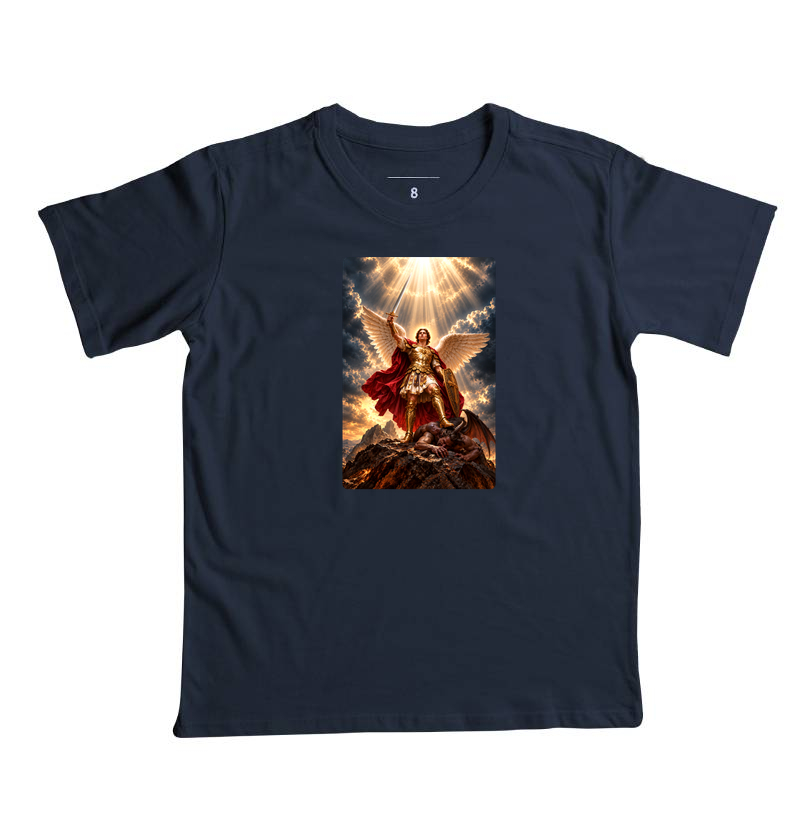 Camiseta Infantil Católica São Miguel Arcanjo Vitorioso - Imagem 5