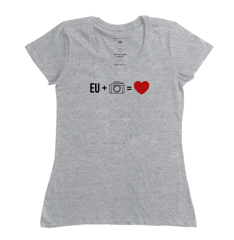 Camiseta eu + câmera = amor - Imagem 8