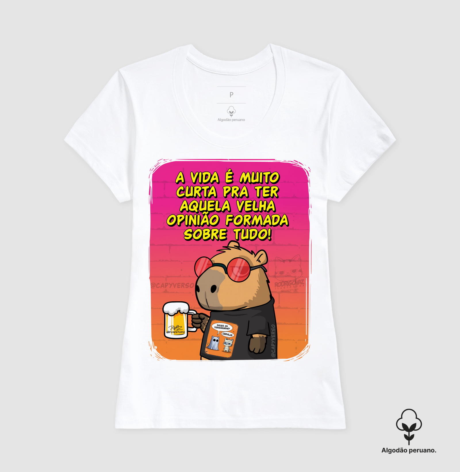 Camiseta Capivara Opinião - Imagem 3