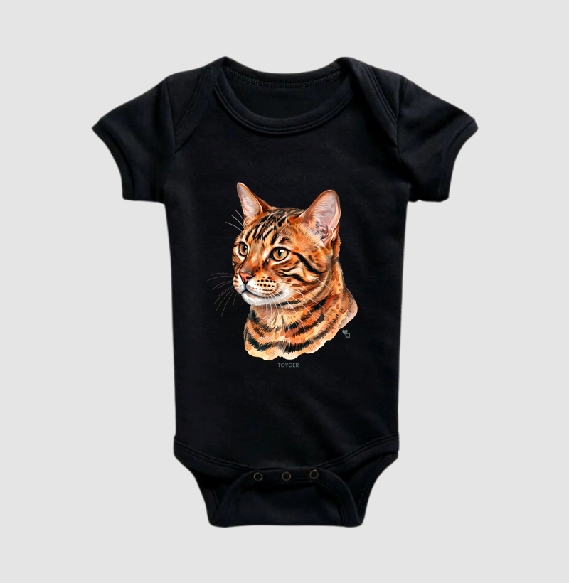 Gatos - Toyger - Body Infantil - Imagem 4