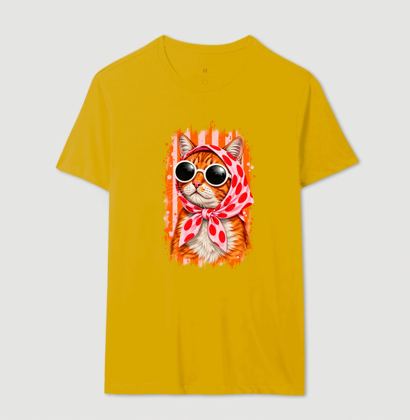 Gato Fashion Retrô Laranja  - Imagem 14