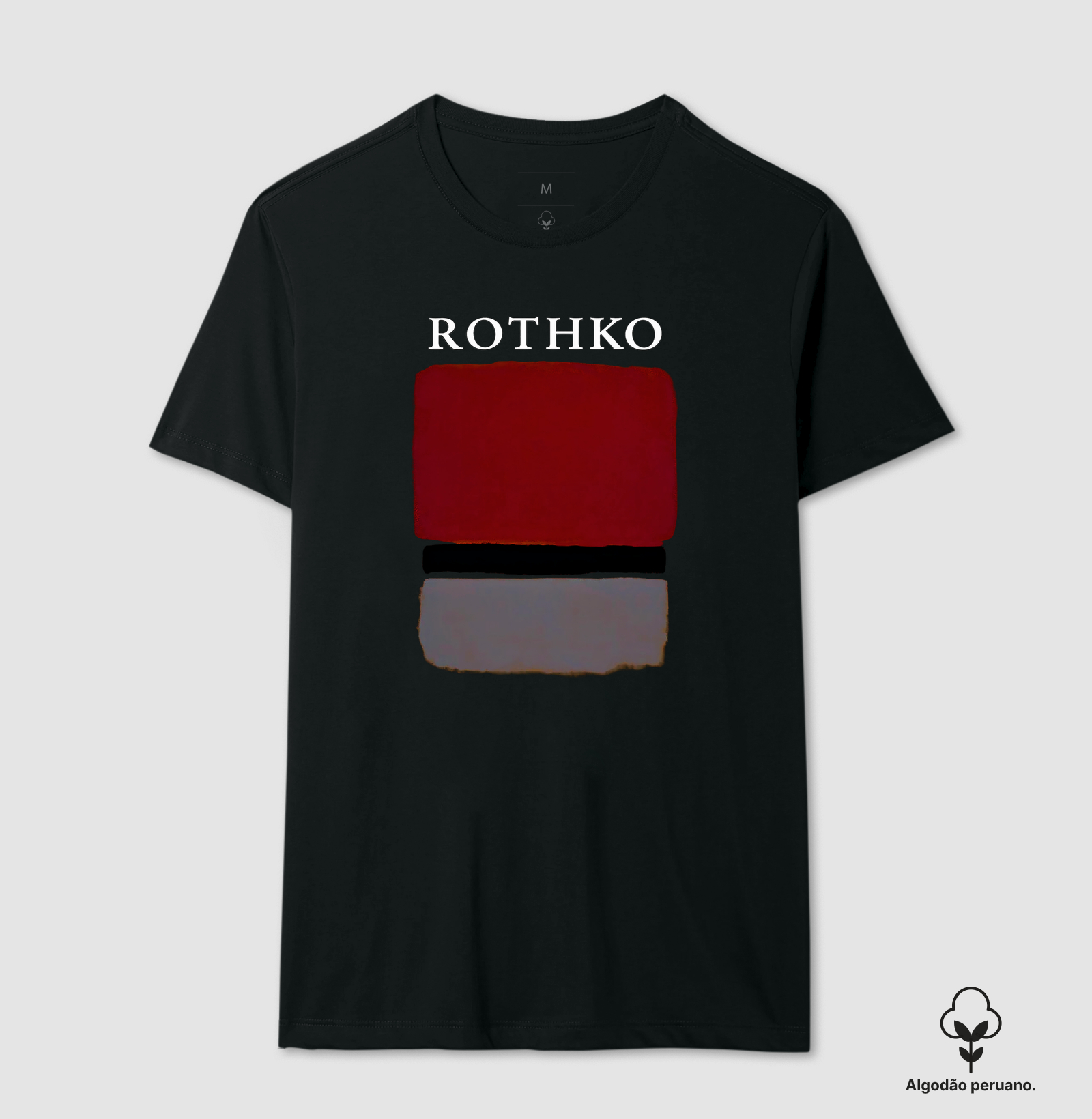 Camiseta Mark Rothko Arte Moderna Blocos De Cor Algodão Peruano - Imagem 2