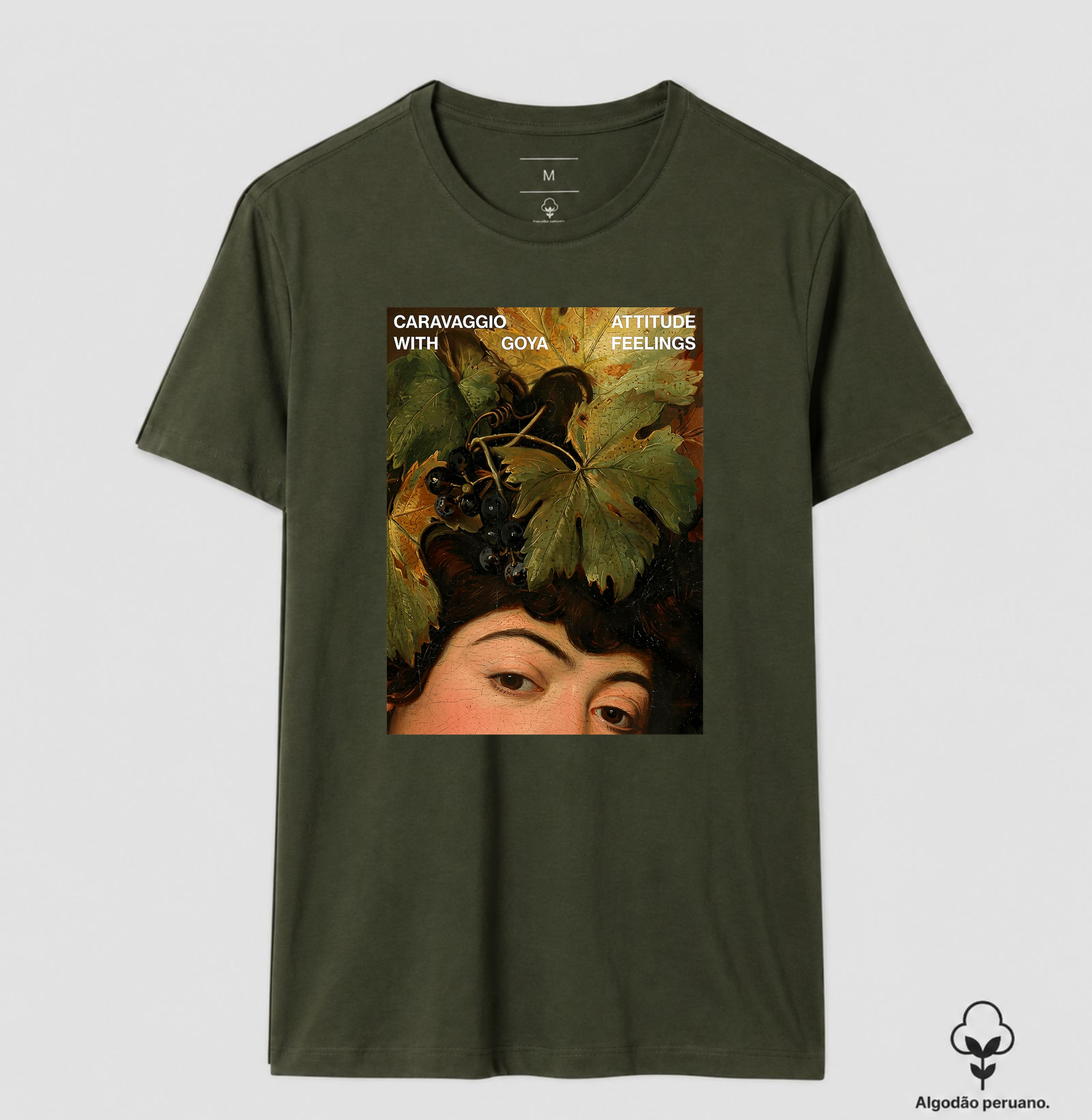 Camiseta Algodão Peruano Caravaggio Baco Attitude Feelings - Imagem 6