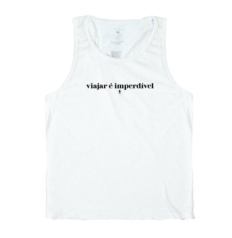 Camiseta Viajar e Imperdivel | Frase Viagem Serifada Minimalista | Colecao Viciados em Viagem - Imagem 2