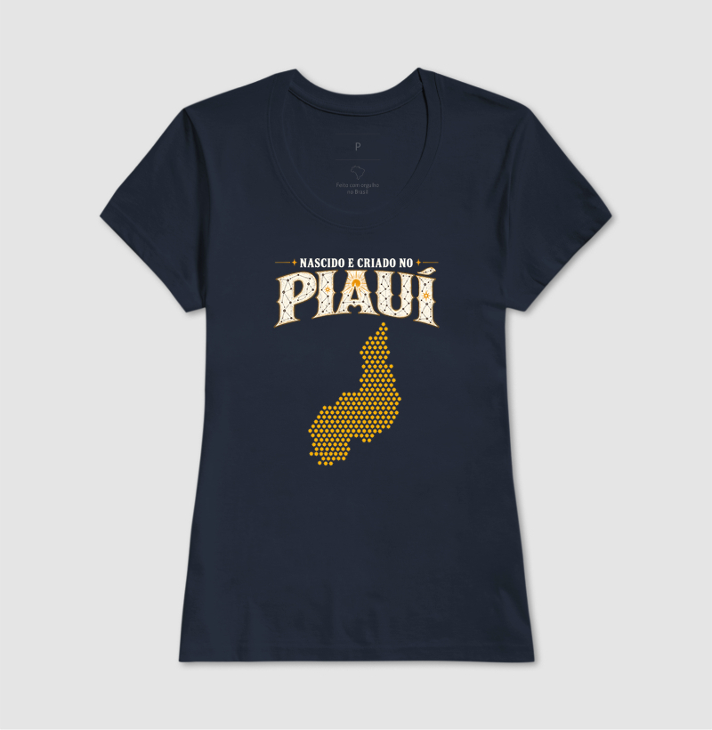 Camiseta Nascido e Criado no Piauí | OxenteWear - Imagem 5