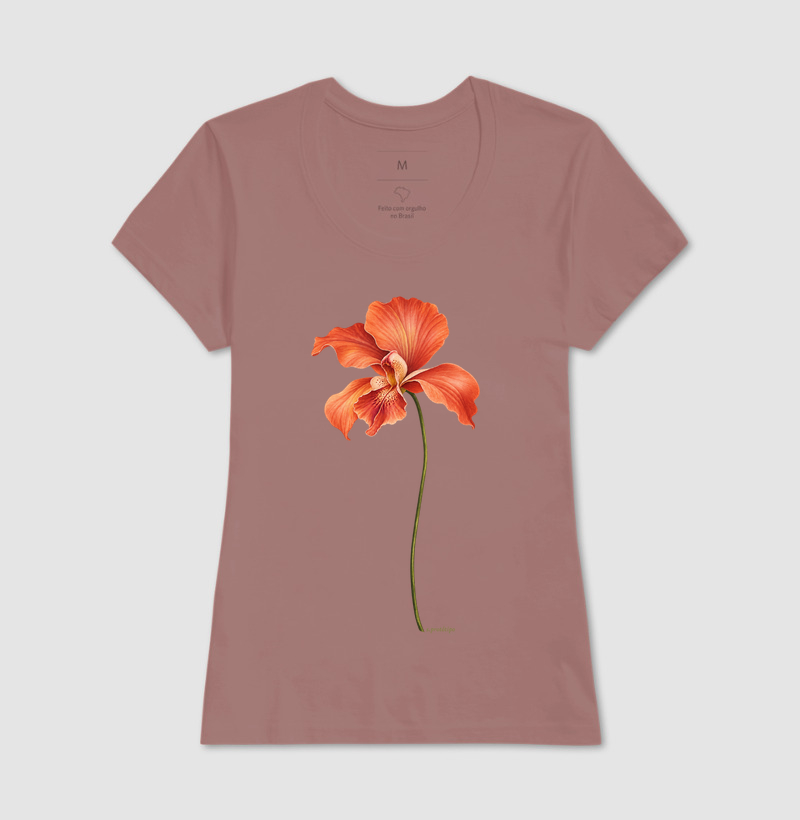 Camiseta Flor Laranja (estampa G) - Imagem 15
