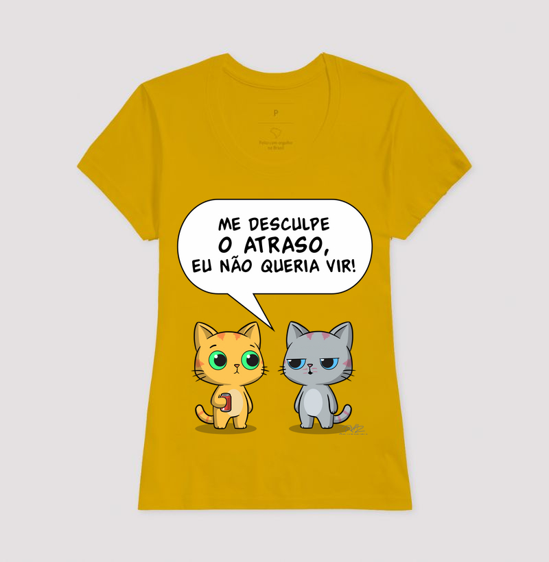 Camiseta Gato Sincero Atraso - Imagem 15
