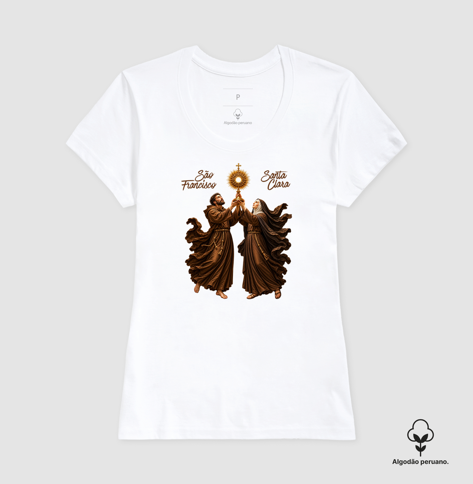 Camisa São Francisco e Santa Clara de Assis - Adoradores do Santíssimo - Imagem 5