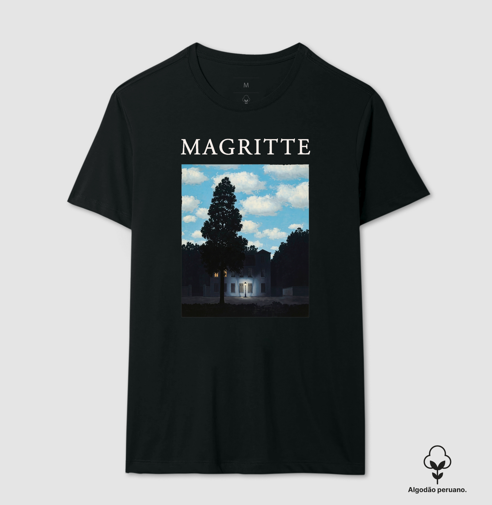 Camiseta Império das Luzes Magritte Algodão Peruano - Imagem 3