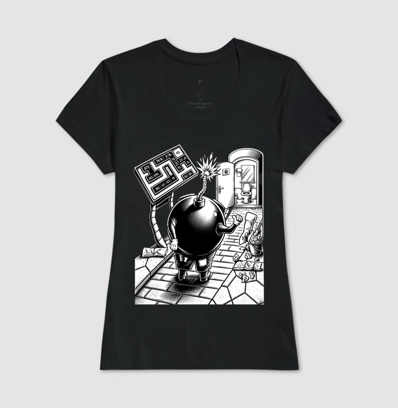 Camiseta Bomber Preto e Branco - Imagem 6