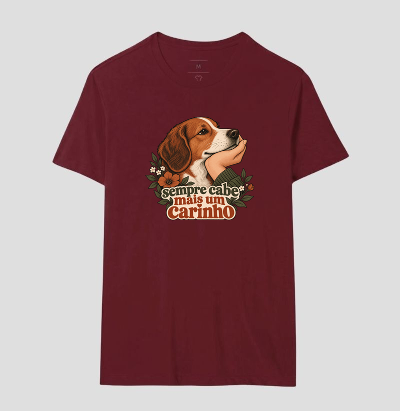 Camiseta Cachorro Carinho "sempre cabe mais um carinho" | Pelo & Pano - Imagem 18