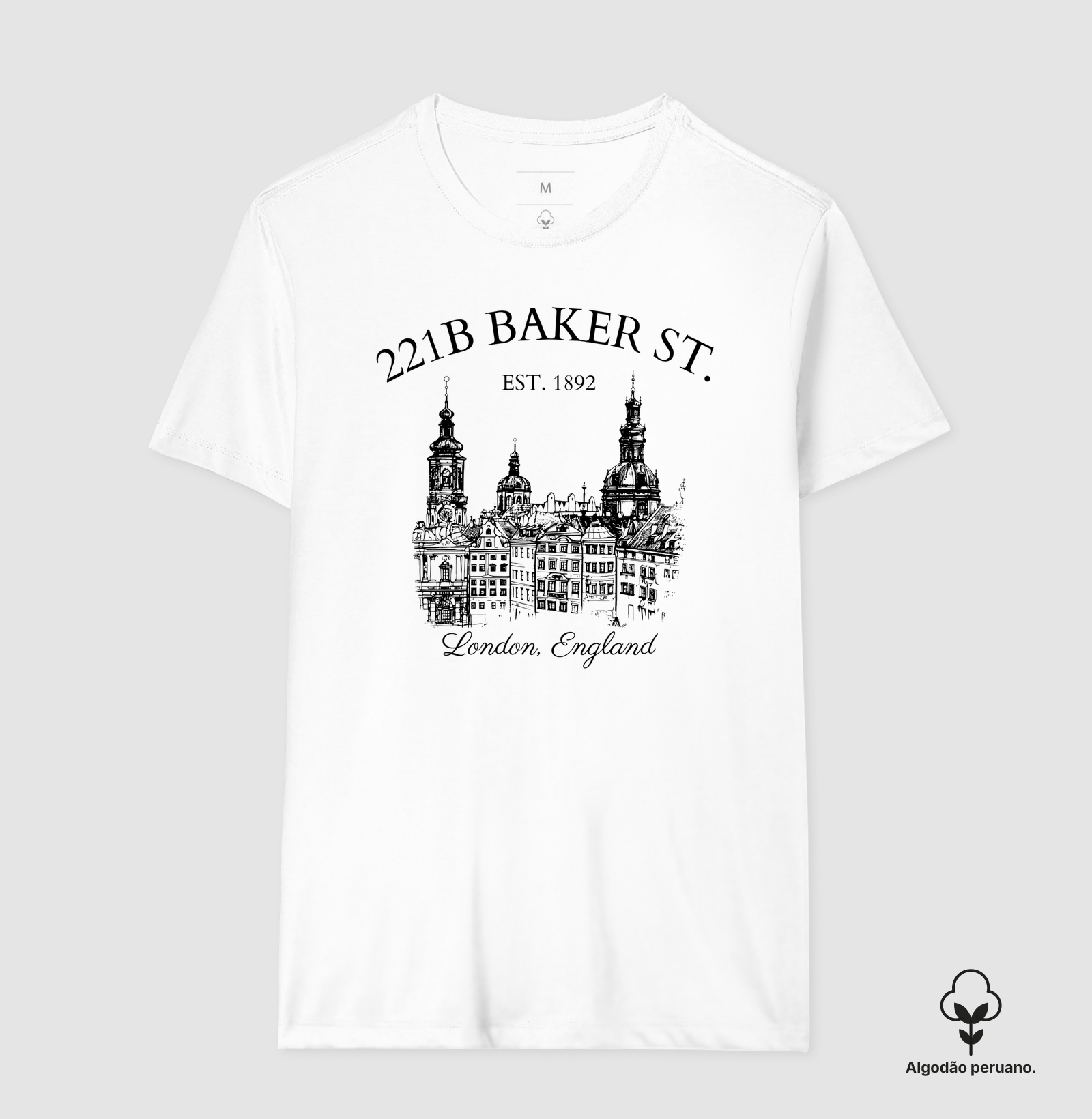 Camiseta Sherlock Holmes – Londres, Inglaterra | 221B Baker Street  - Imagem 2