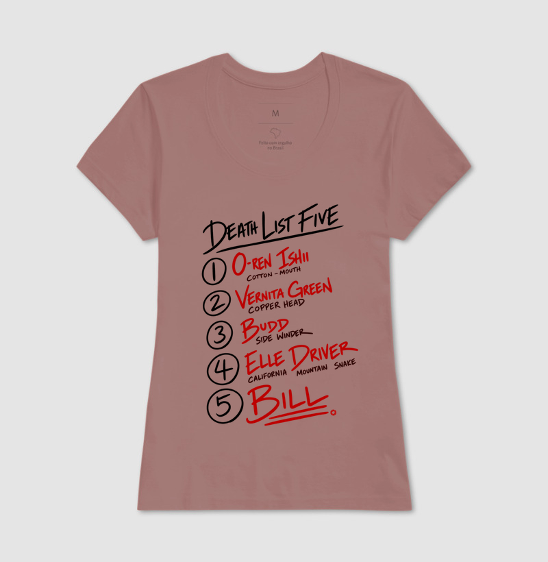 Camiseta Kill Bill – Death List Five - Imagem 9
