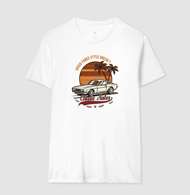 Classic Autos Speed Fades Style Doesn't - Muscle Car Retro Sunset - Imagem 4