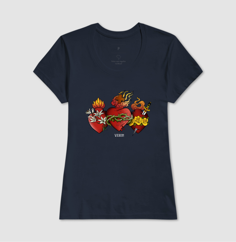 Camiseta Sagrados Corações – Parceria com ator Juliano Cazarré| Camiseta Católica Verum - Imagem 6
